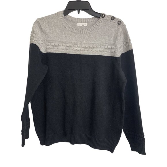 Charter Club Cotton Knit Metallic Colorblock Sweater Size PL - Picture 1 of 8